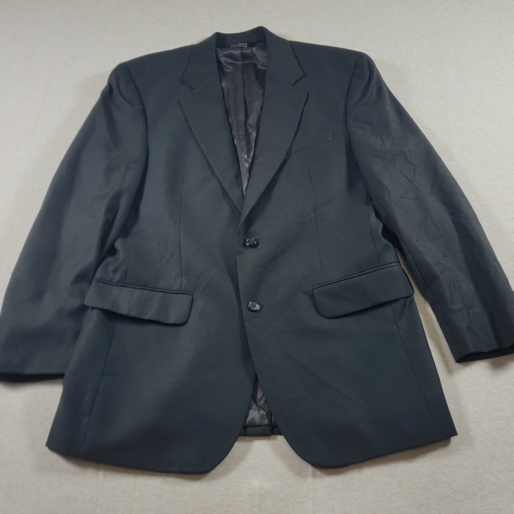 Jos A Bank Mens 41R Charcoal Gray 100 Wool Blazer Two Button Sport Coat Suit